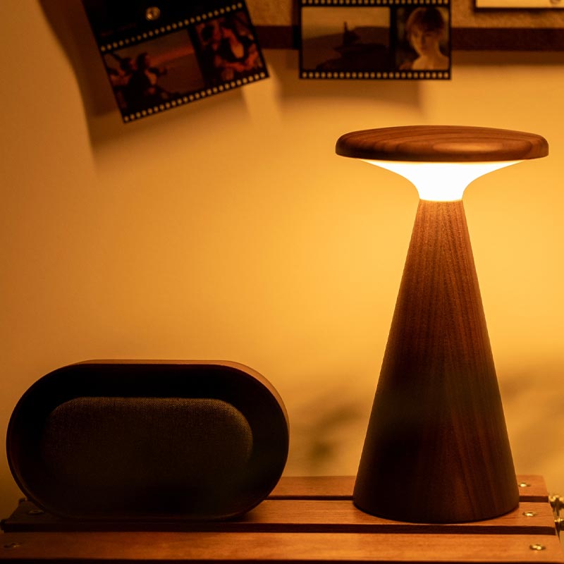 Sylva Table Lamp - Large - Walnut finish - by Gingko