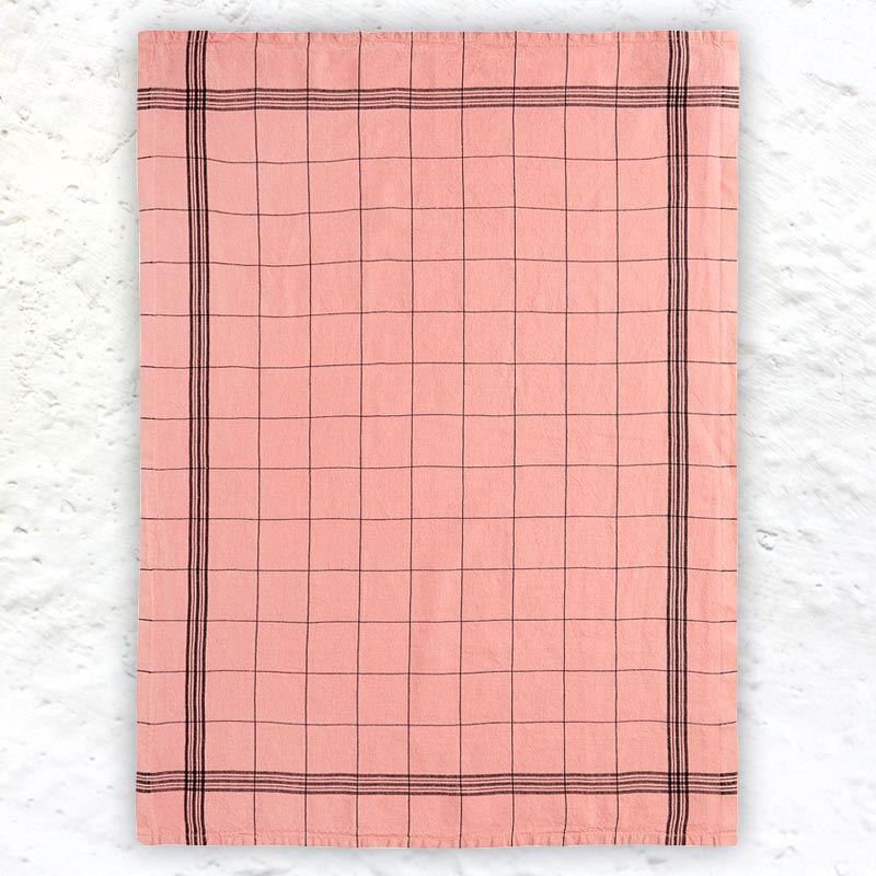 Bistrot Pink 100% Linen Tea Towel by Charvet Editions