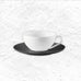 TAC Cup & Saucer - Black & White Porcelain - des. Walter Gropius, produced by Rosenthal