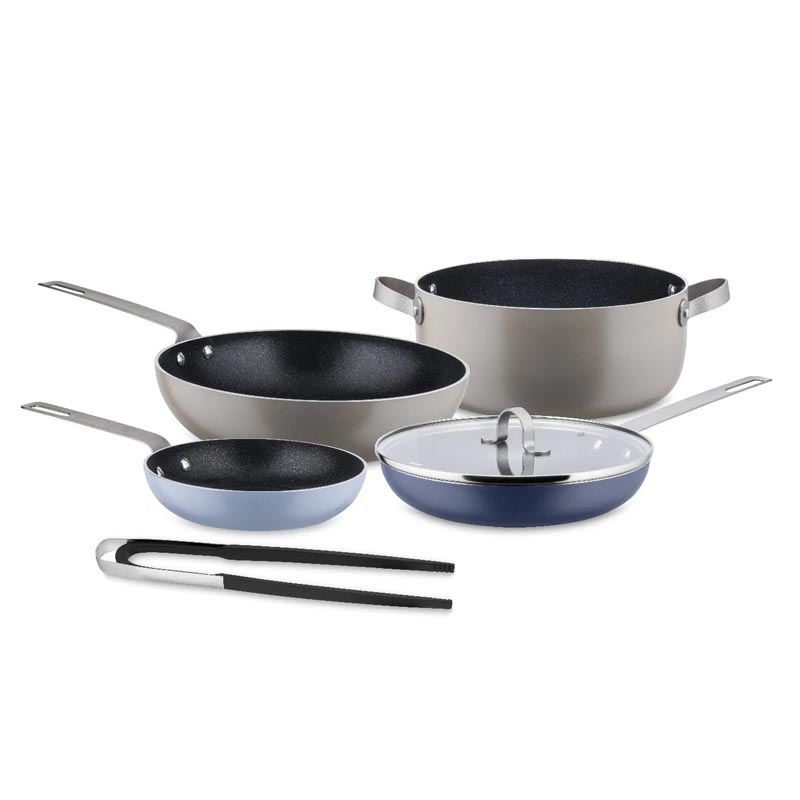Tama Recycled Aluminium Cookware Set - 5 Pieces - des. Guilio Iachetti for Alessi