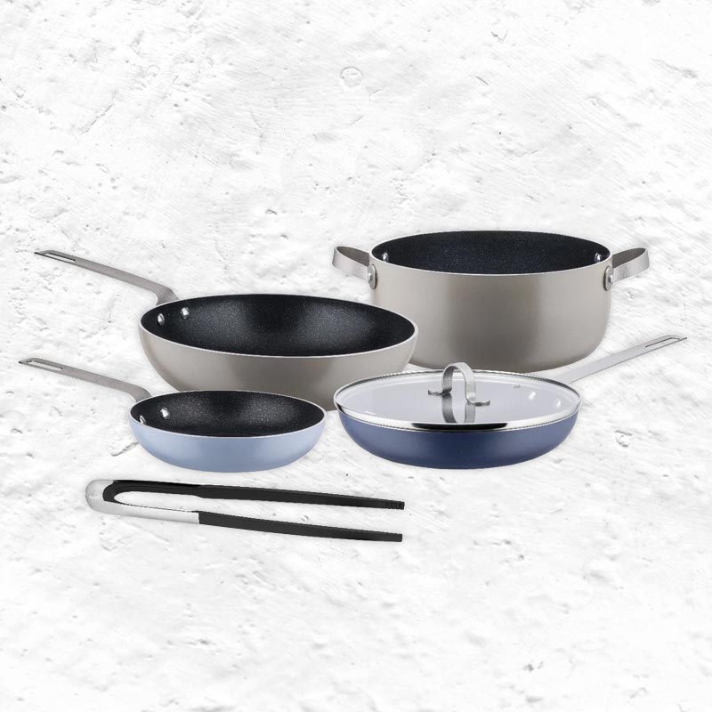 Tama Recycled Aluminium Cookware Set - 5 Pieces - des. Guilio Iachetti for Alessi