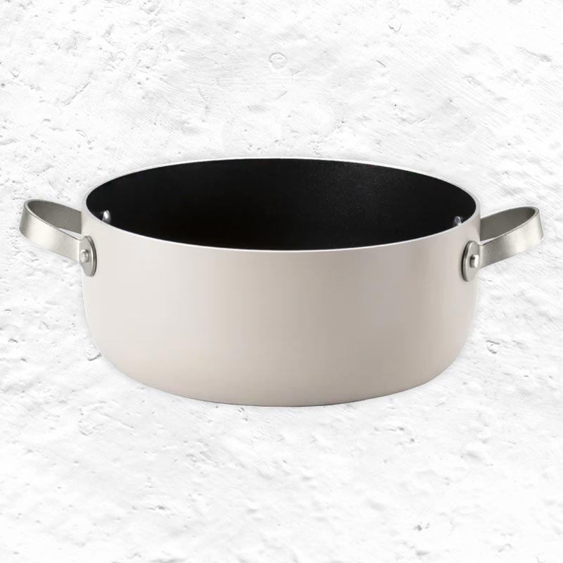 Tama low casserole with handles - des. Giulio Iacchetti for Alessi