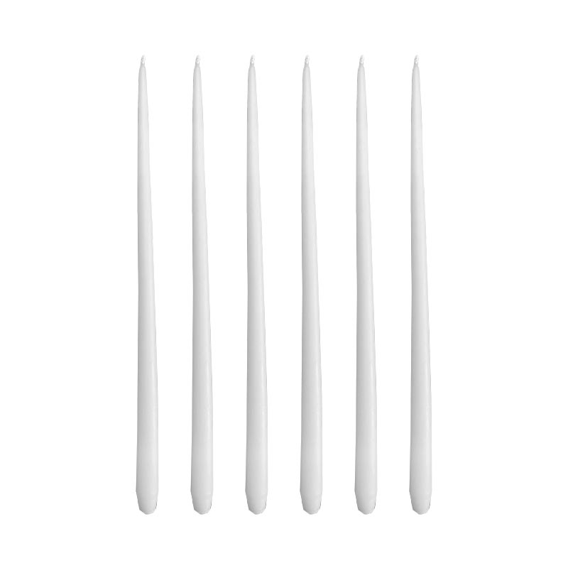Taper candles - 6pcs - white by STOFF Nagel