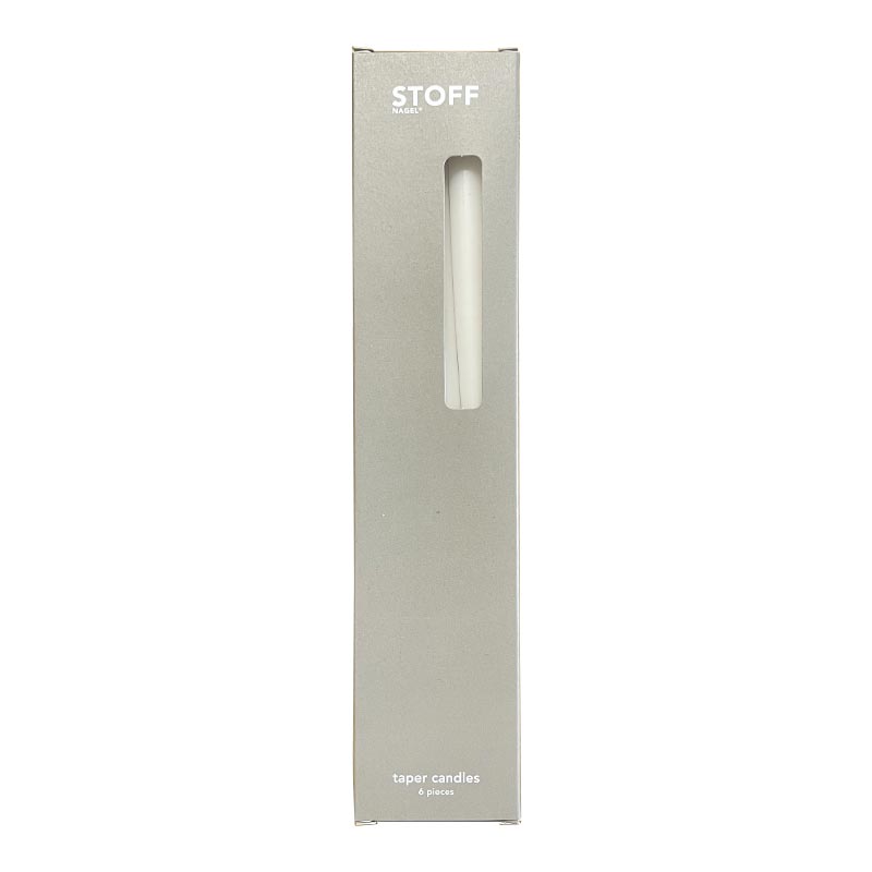 Taper candles - 6pcs - white by STOFF Nagel