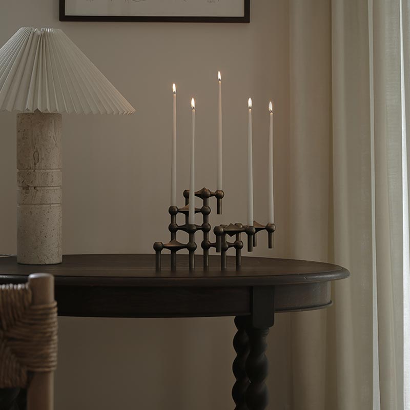 Taper candles - 6pcs - white by STOFF Nagel