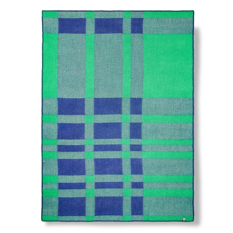 'Tartan Green' Wool Blanket, by Michele Rondelli