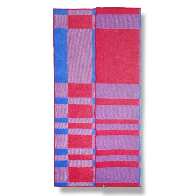 'Tartan Pink' Wool Blanket, by Michele Rondelli