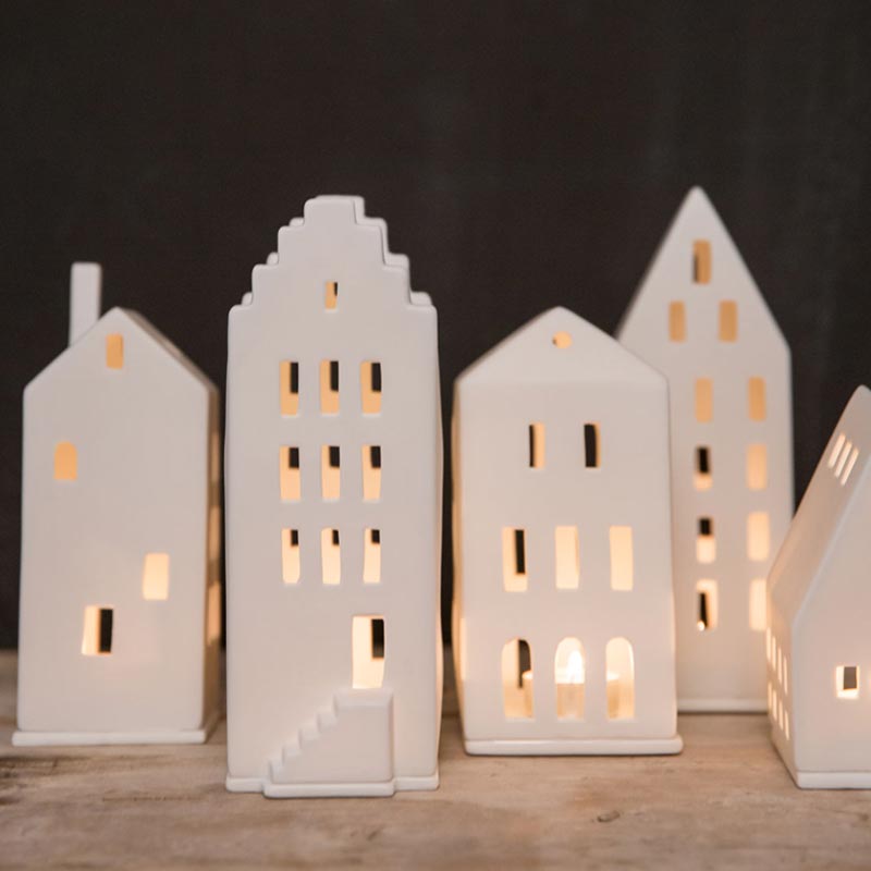 Tea Light House - Gable Roof, Medium - by Räder