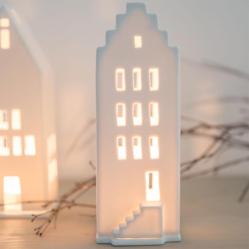Tea Light House - Gable Roof, Medium - by Räder