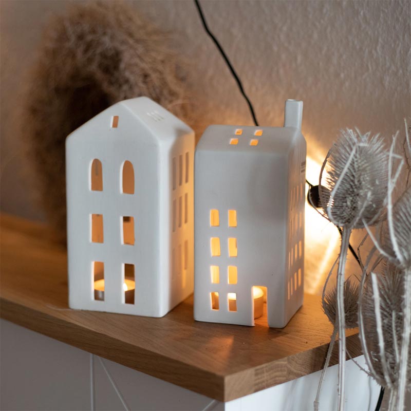 Tea Light House - Medium, Small Windows - by Räder
