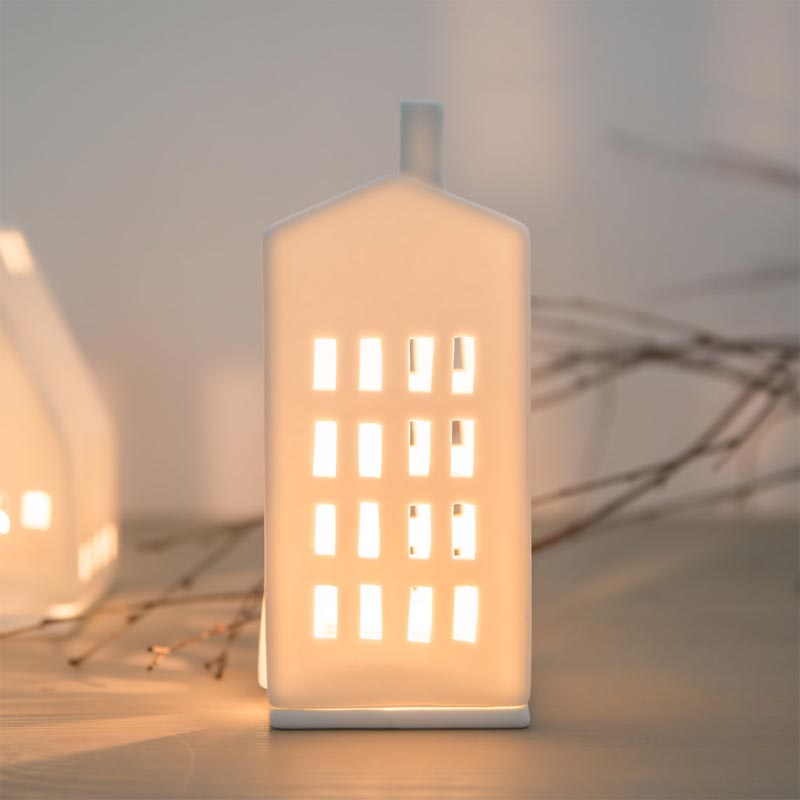 Tea Light House - Medium, Small Windows - by Räder