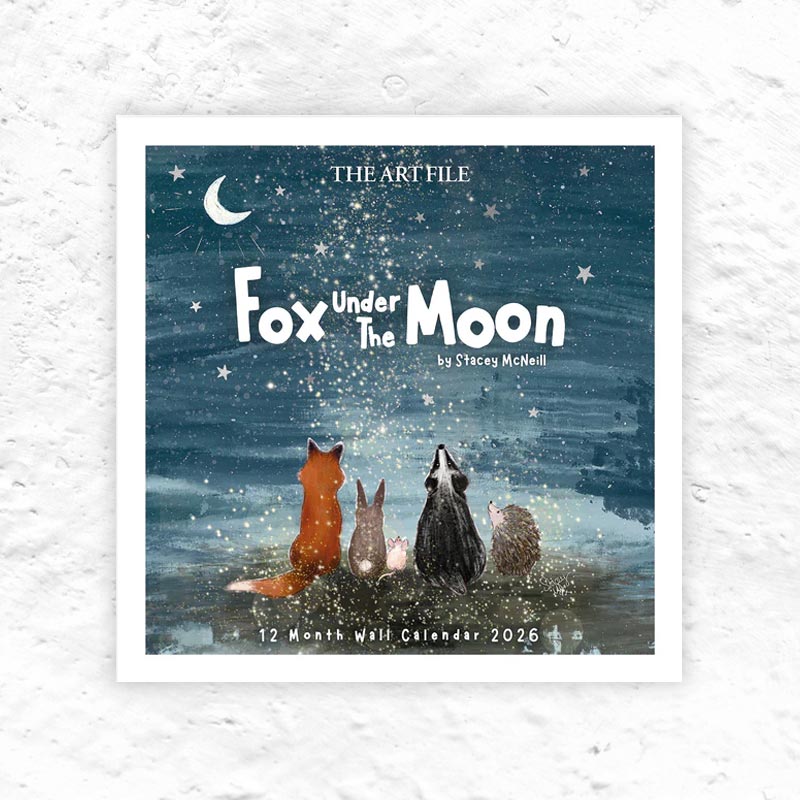 Fox Under The Moon 2026 Wall Calendar