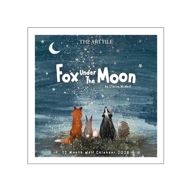Fox Under The Moon 2026 Wall Calendar