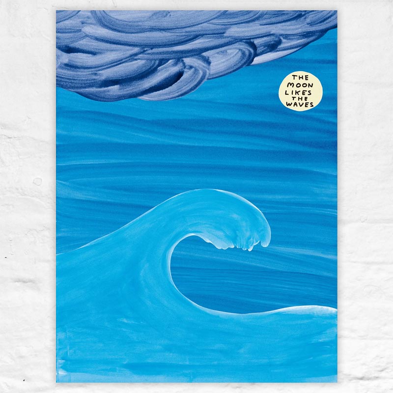 The Moon (2024) poster by David Shrigley