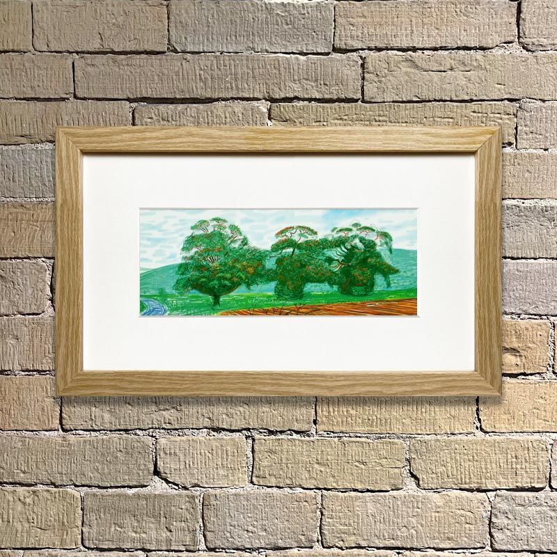 Autumn Trees Near Thixendale (Mini-Frame) by David Hockney