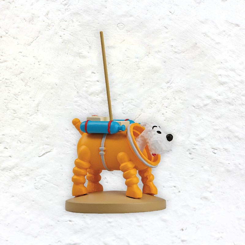 Snowy astronaut figure