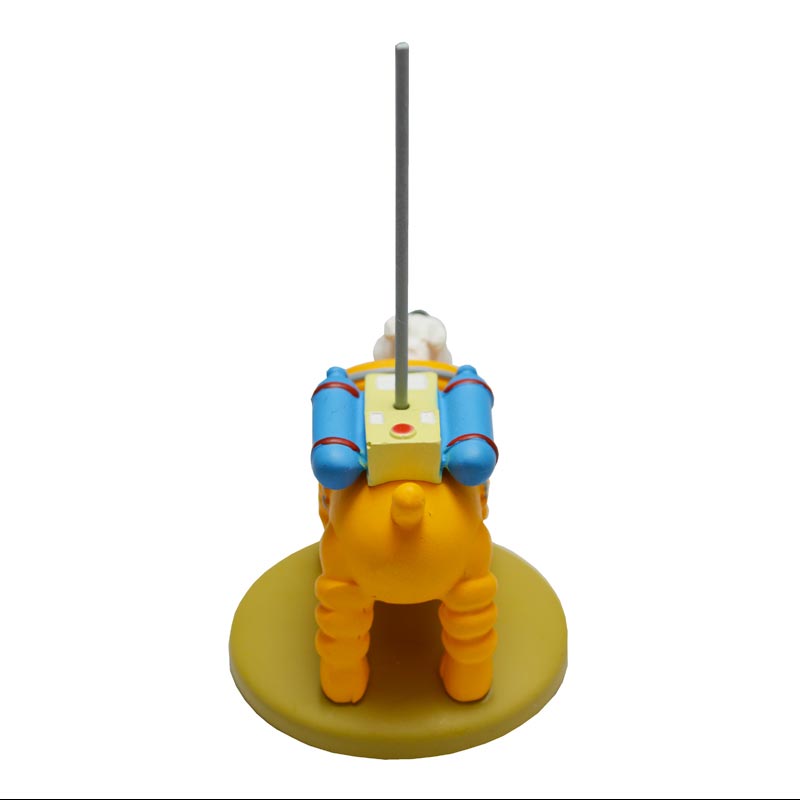 Snowy astronaut figure