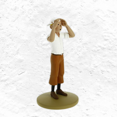 Tintin polyresin model - Tintin in the desert from The Crab with the Golden Claws