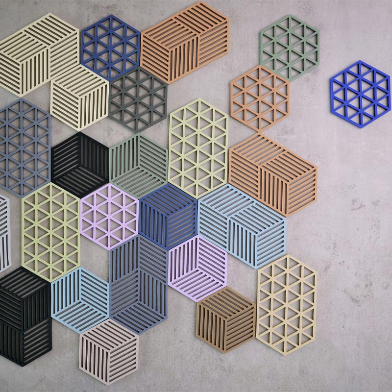 Triangles Trivet - Double - Matcha Green - by Zone Denmark