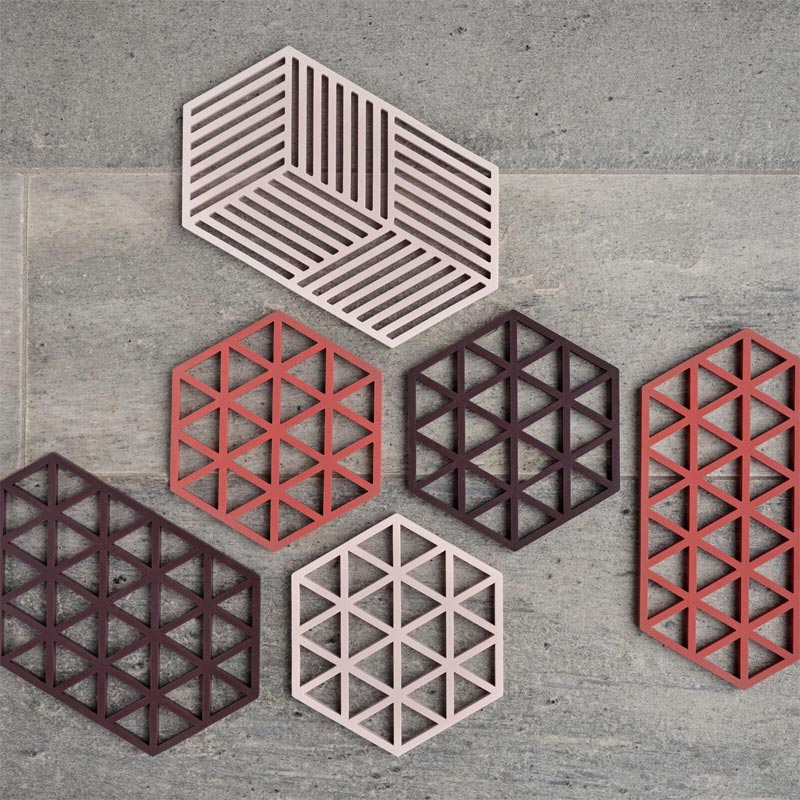 Triangles Trivet - Burned Red - by Zone Denmark