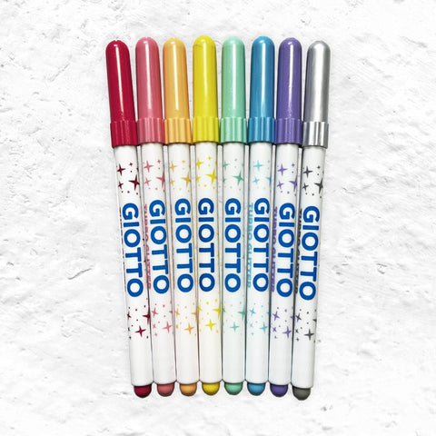 Pack of 8 Turbo Pastel Glitter Pens by Giotto
