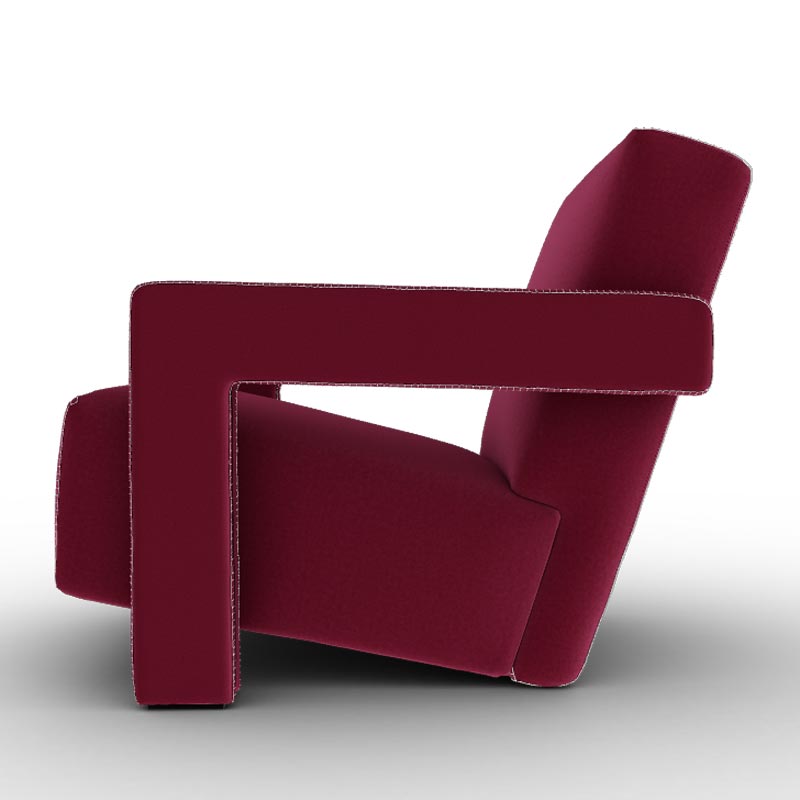 Utrecht XL Armchair - Lincoln Vinaccia 13L576 - des. Gerrit Thomas Rietveld - by Cassina