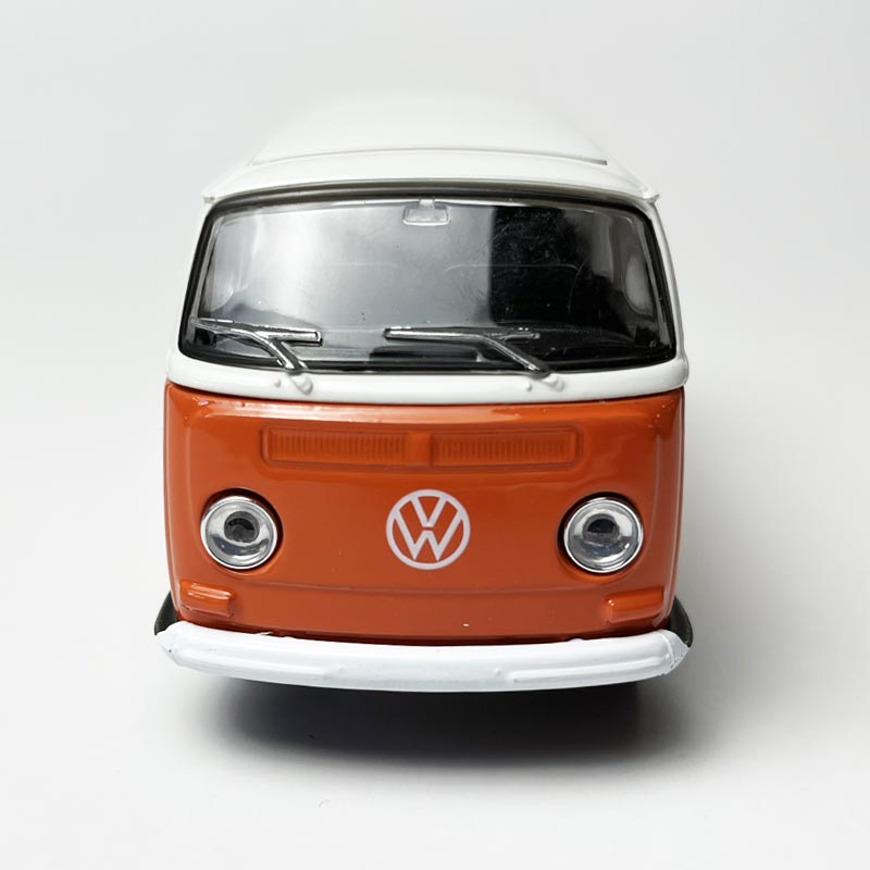 VW Bus Model Car in blue/red/orange