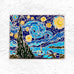 Starry Night enamel pin badge, inspired by Vincent Van Gogh