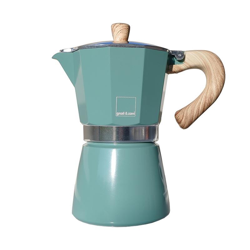 Venezia 6 Cup Espresso Maker - Smoke Green - by Gnali & Zani