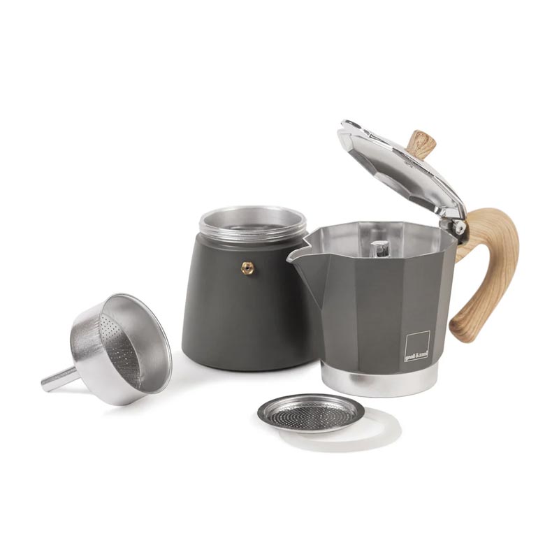 Venezia 6 Cup Espresso Maker - Grey - by Gnali & Zani