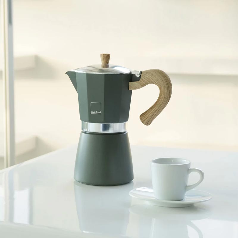 Venezia 6 Cup Espresso Maker - Grey - by Gnali & Zani
