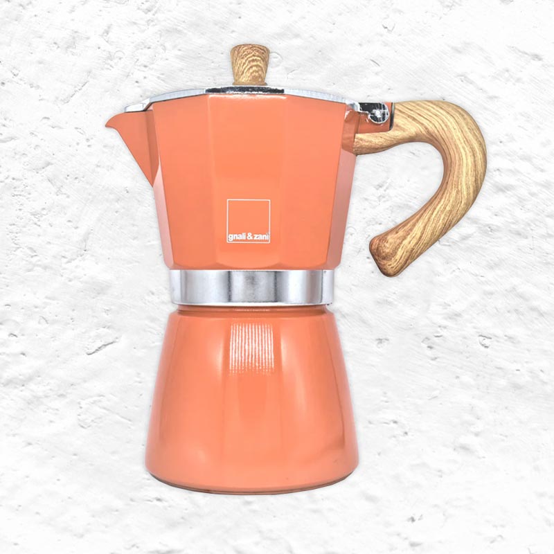 Venezia 6 Cup Espresso Maker - Orange - by Gnali & Zani