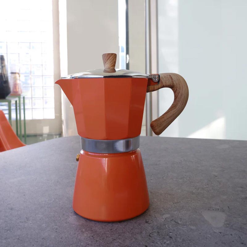 Venezia 6 Cup Espresso Maker - Orange - by Gnali & Zani