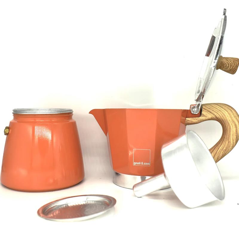 Venezia 6 Cup Espresso Maker - Orange - by Gnali & Zani