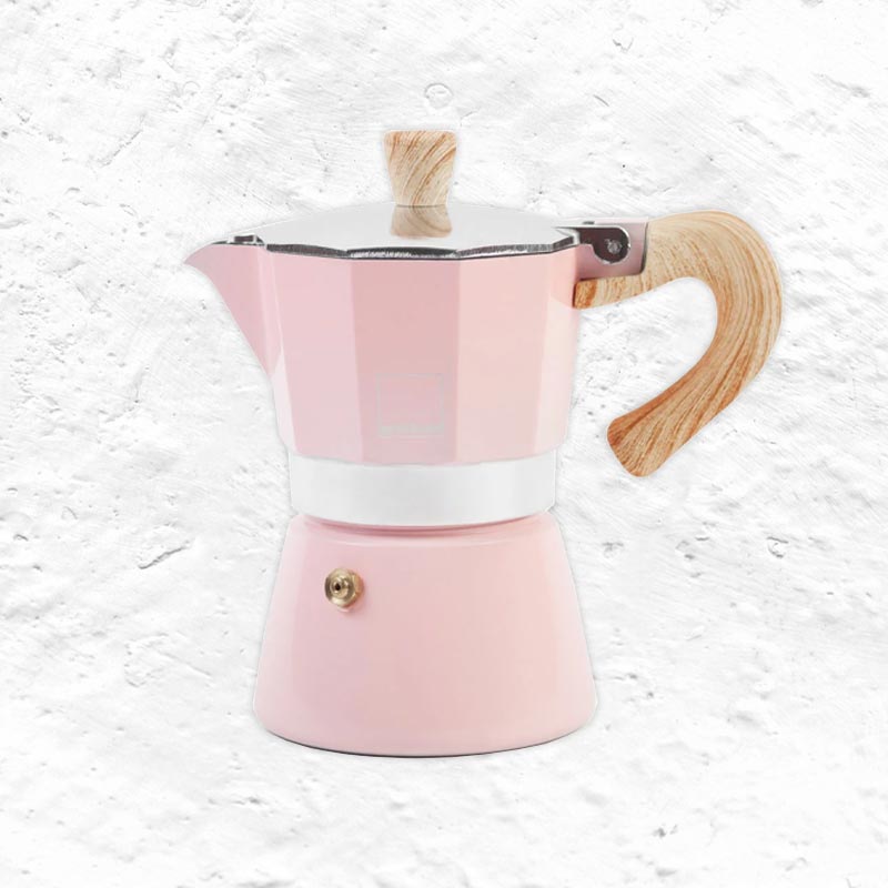 Venezia 3 Cup Espresso Maker - Pink - by Gnali & Zani
