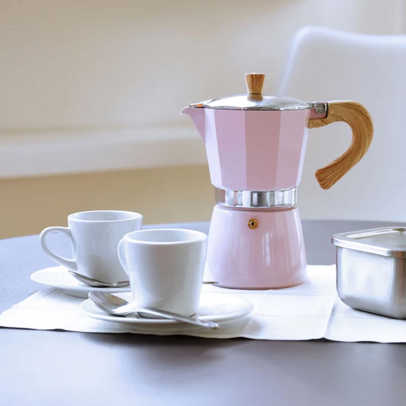 Venezia 6 Cup Espresso Maker - Pink - by Gnali & Zani