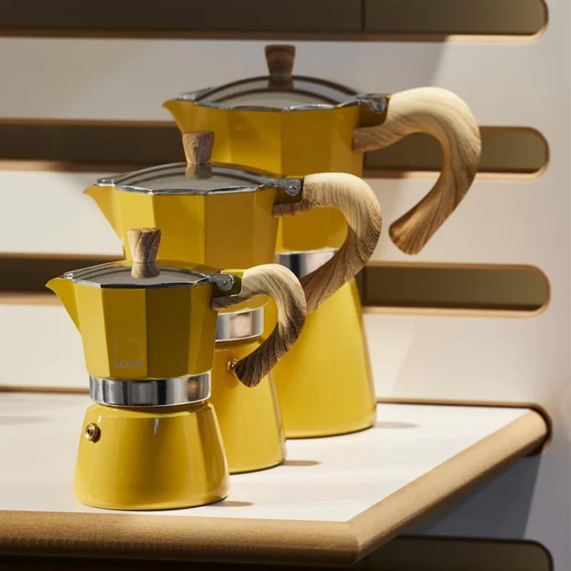 Venezia 6 Cup Espresso Maker - Yellow - by Gnali & Zani