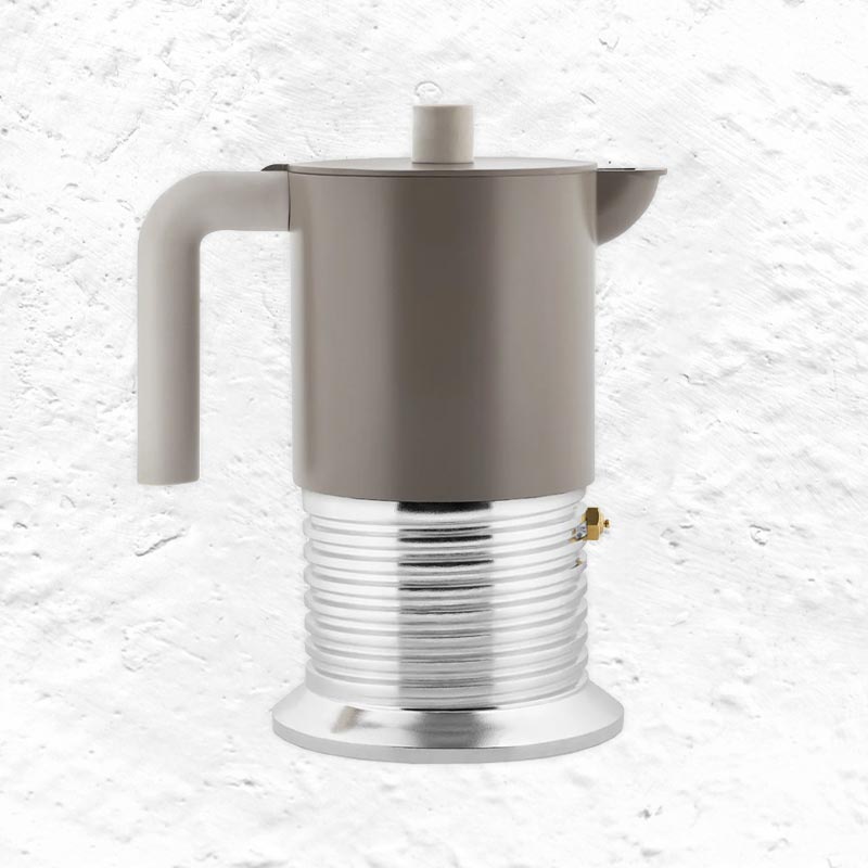 Vite coffee maker - 6 cup - Warm Grey - des. Philippe Malouin for Alessi