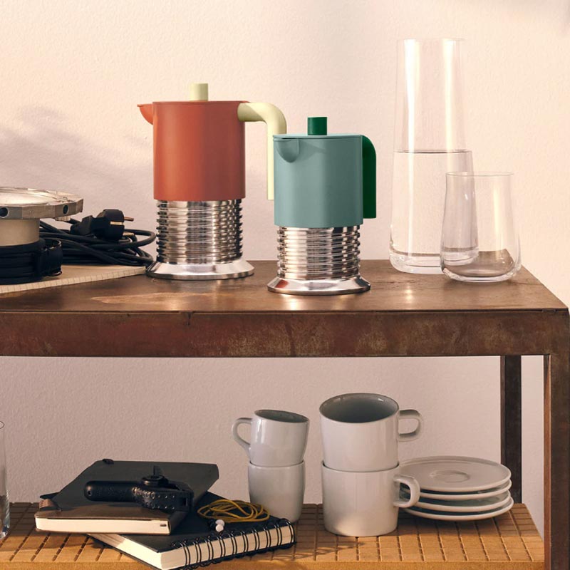 Vite Espresso Coffee Maker - 6 cup - Brown - des. Philippe Malouin for Alessi