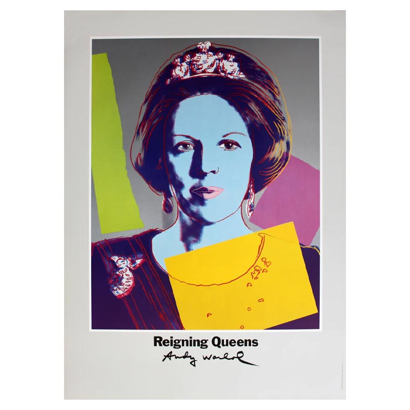Reigning Queens: Queen Beatrix of the Netherlands poster by Andy Warhol