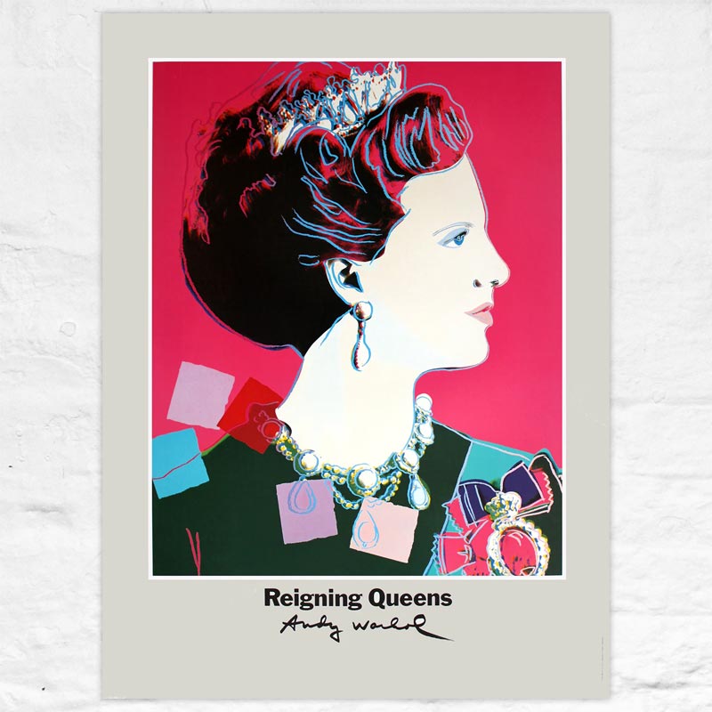 Reigning Queens: Queen Margrethe II of Denmark poster by Andy Warhol