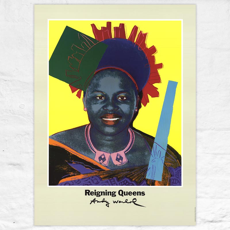 Reigning Queens: Queen Ntfombi of Eswatini poster by Andy Warhol