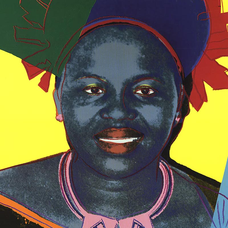Reigning Queens: Queen Ntfombi of Eswatini poster by Andy Warhol