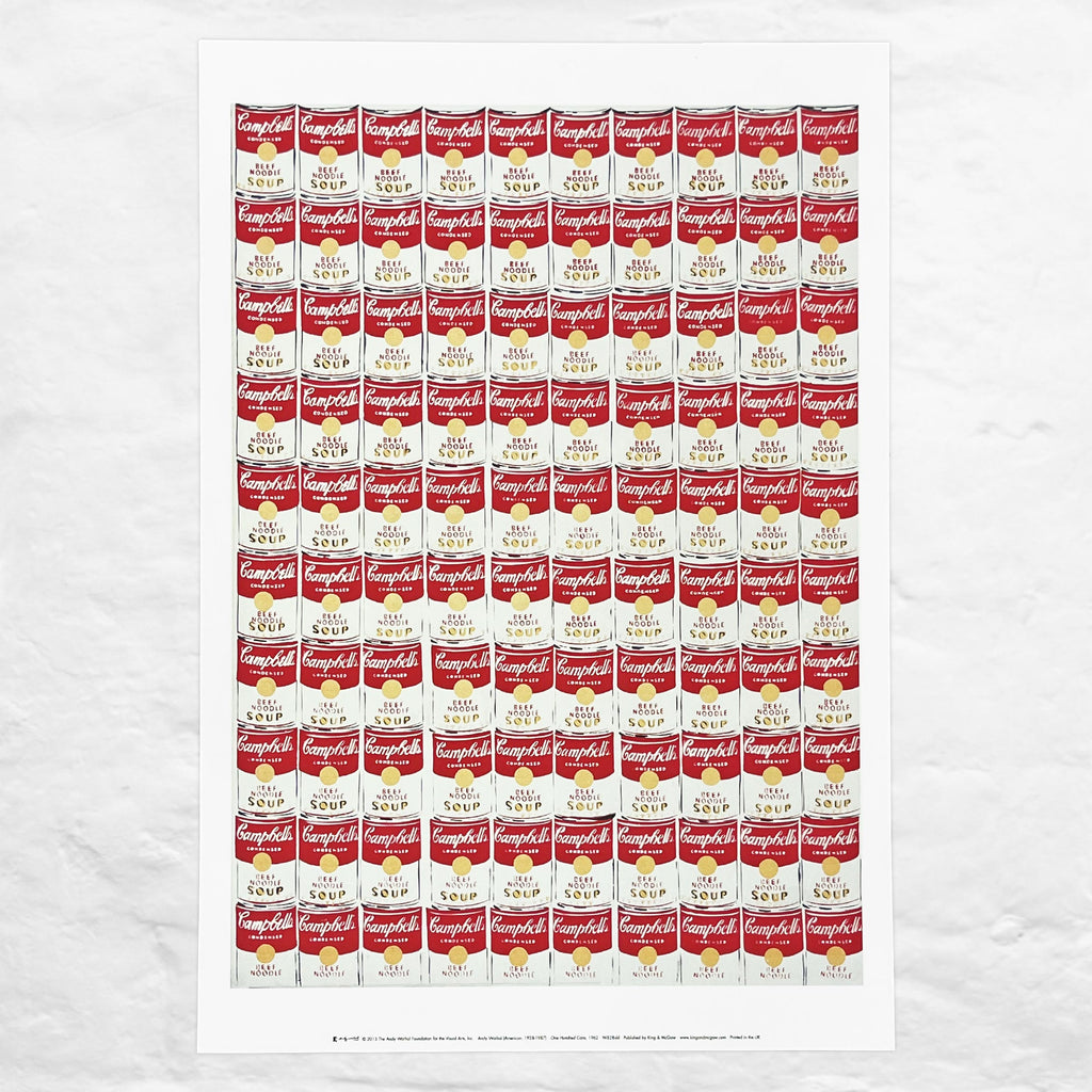 One Hundred Cans, 1962 poster by Andy Warhol