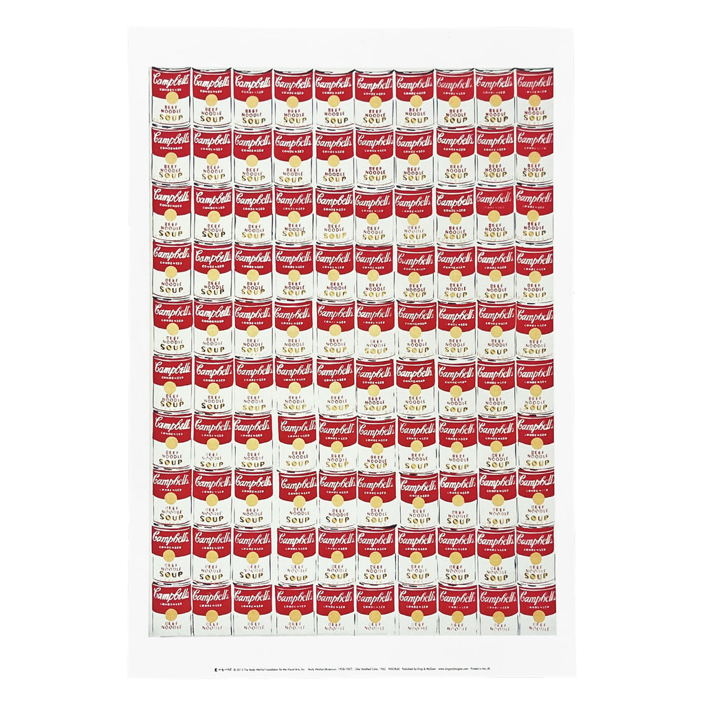 One Hundred Cans, 1962 poster by Andy Warhol