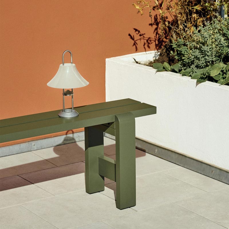 Weekday Bench - W111 x D23 x H45 - Olive Water-based Lacquered Pinewood, by HAY