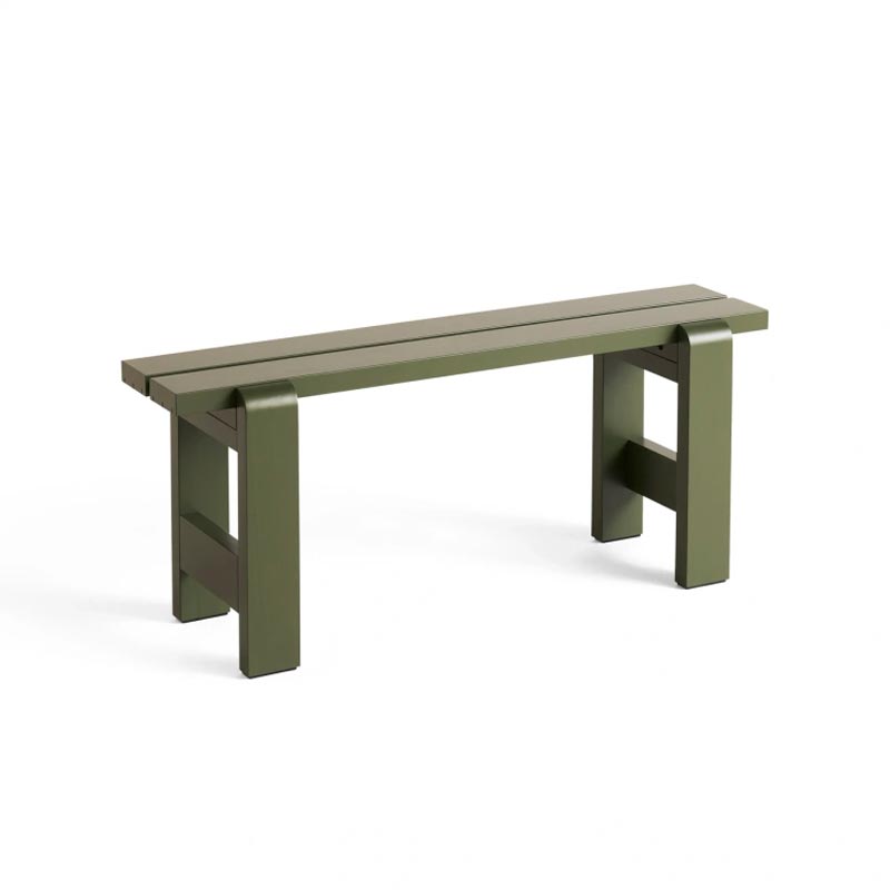 Weekday Bench - W111 x D23 x H45 - Olive Water-based Lacquered Pinewood, by HAY
