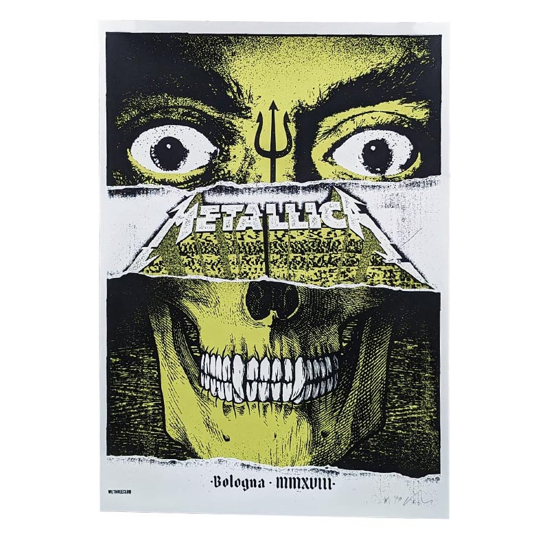 Metallica poster by WeThreeClub - 3 colour screenprint, signed artist's proof