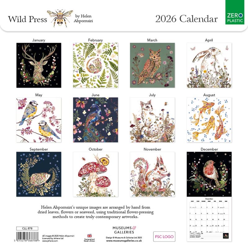 Wild Press 2026 Wall Calendar