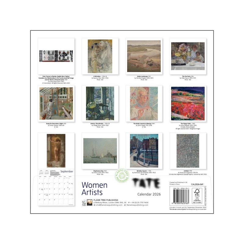 Women Artists 2026 Wall Calendar